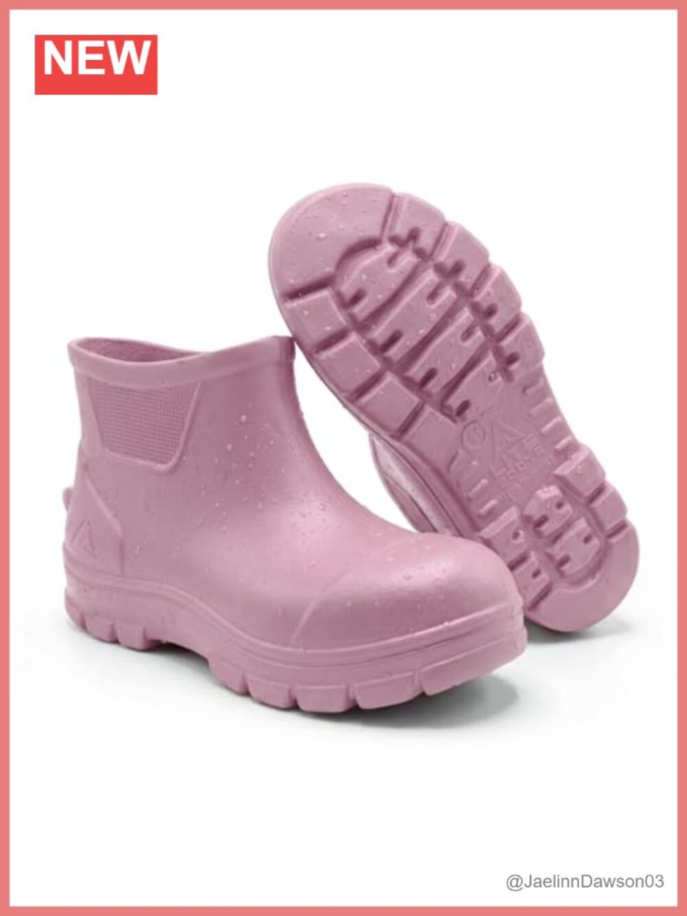 Women's Lightweight Waterproof Ankle Rain Boots Non-Slip Rubber Deck Shoes